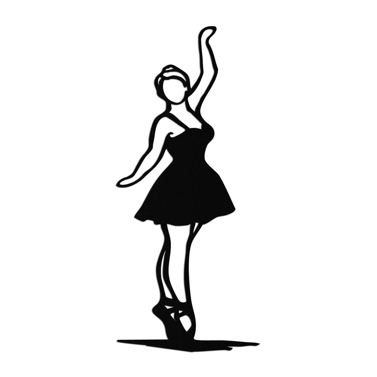 Elegant Ballerina Metal Wall Art – Graceful Dance Silhouette for Home Decor- KAF626 by Enova Art