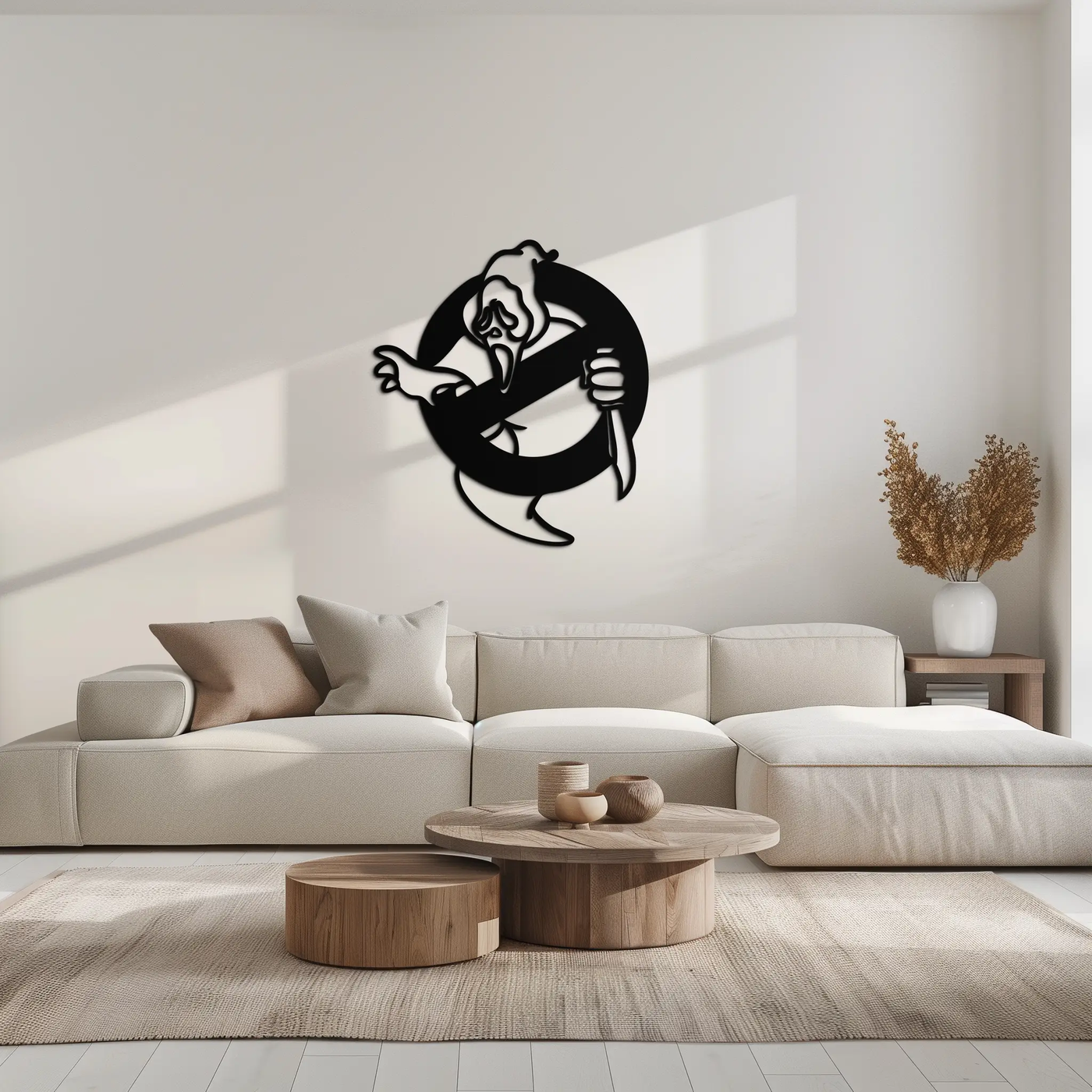 Ghost Scream Inspired Metal Wall Art – Horror Comedy Themed Home Decor Panel- KAF638 by Enova Art