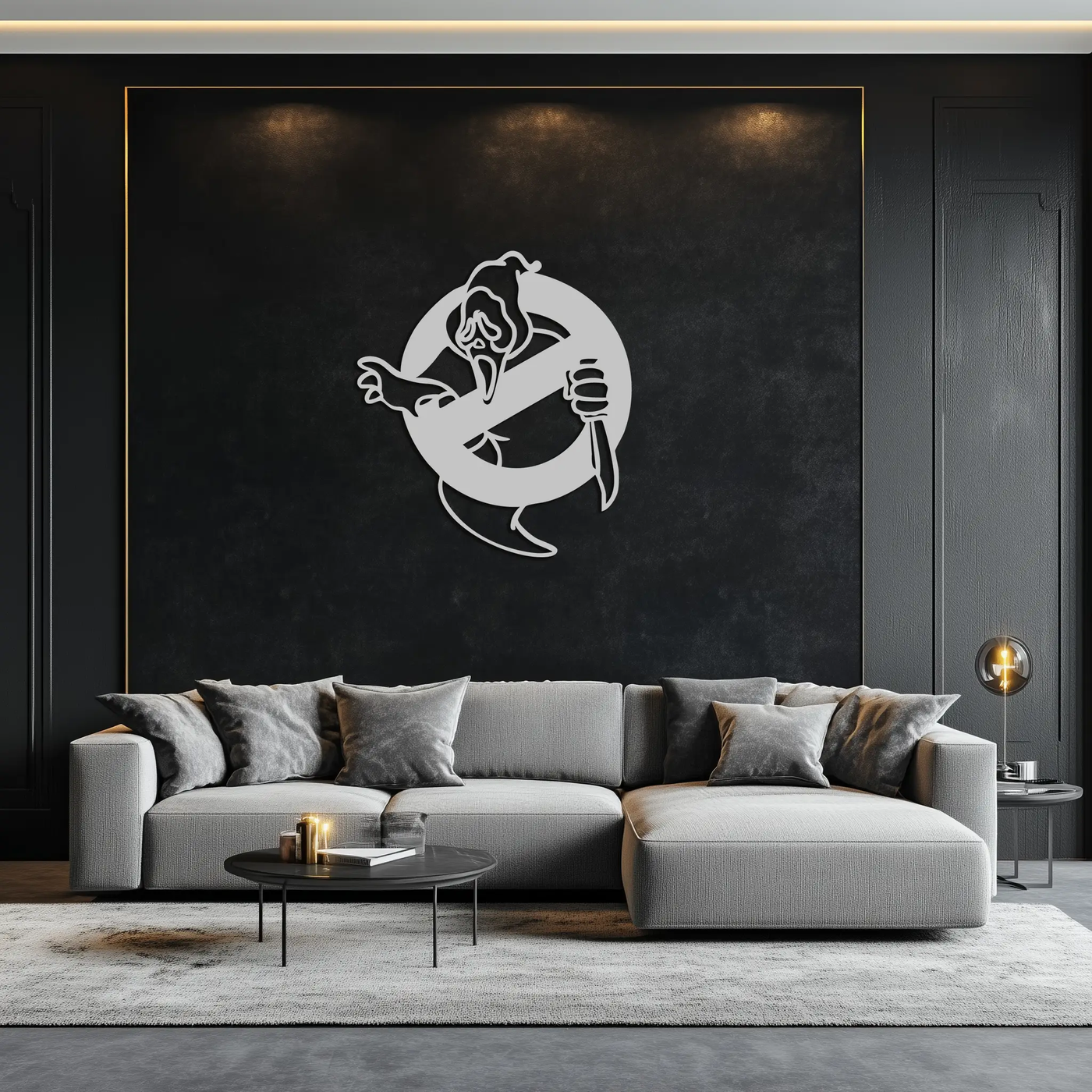 Ghost Scream Inspired Metal Wall Art – Horror Comedy Themed Home Decor Panel- KAF638 by Enova Art