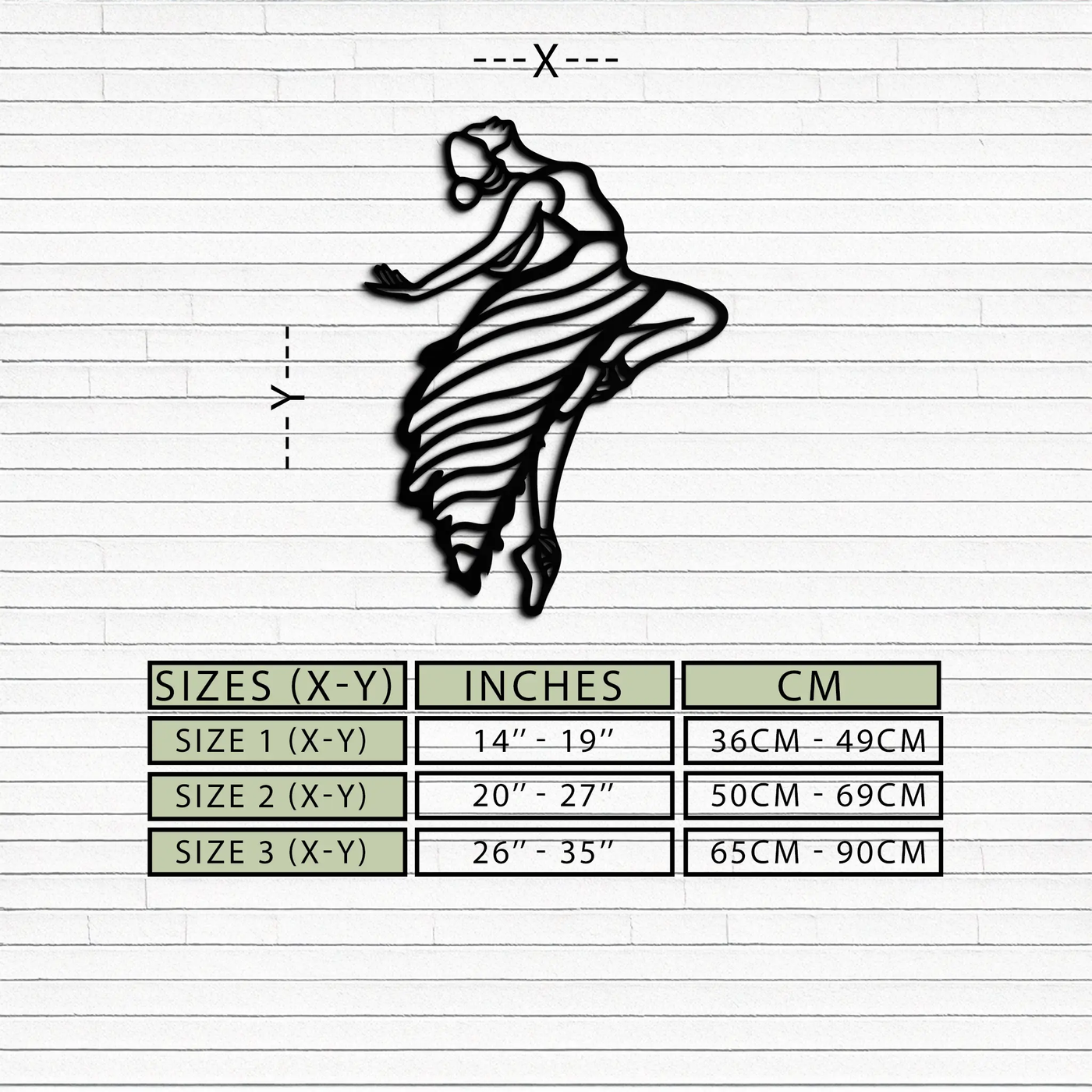 Dancing Woman Metal Wall Art – Graceful Silhouette Décor for Artistic Spaces- KAF648 by Enova Art