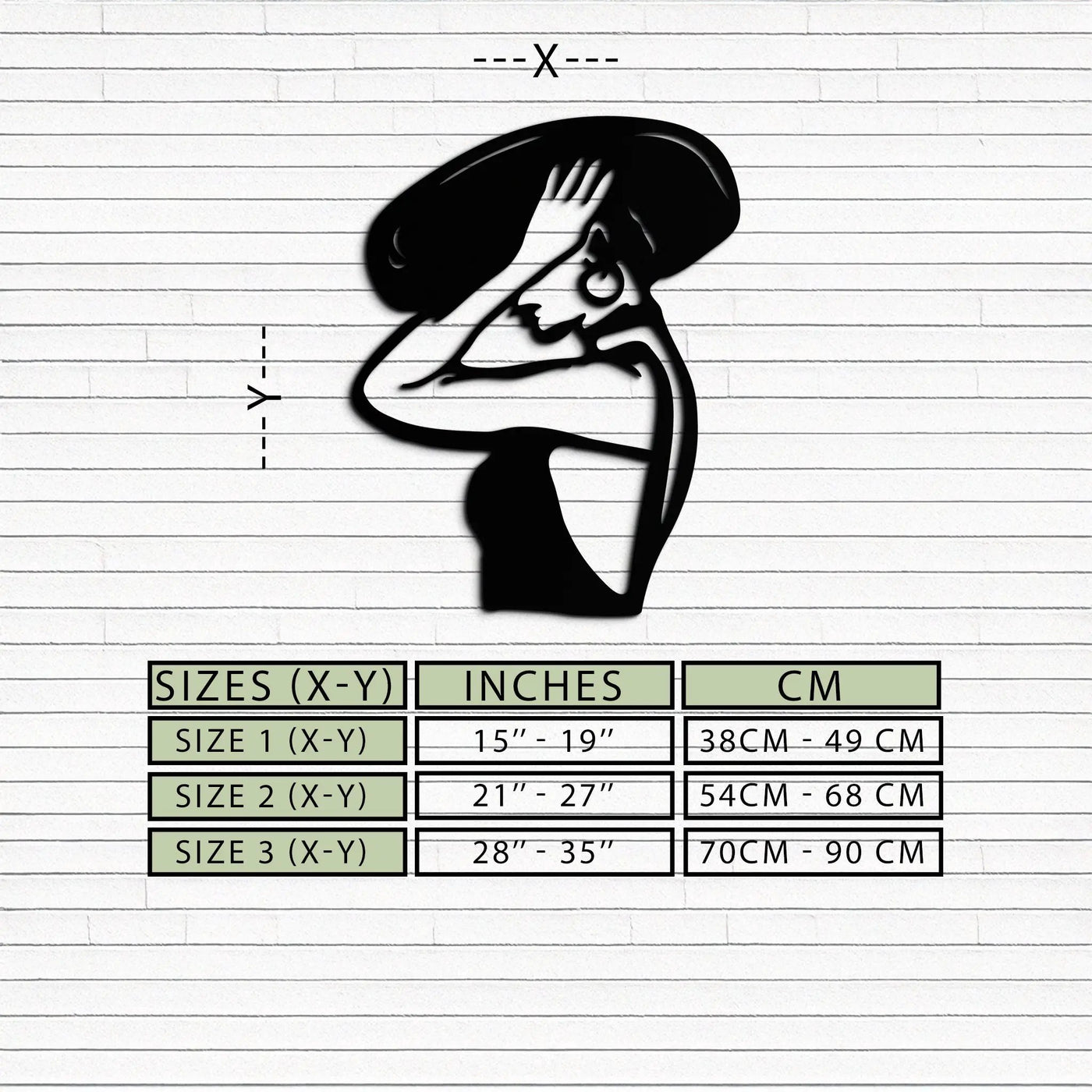Elegant Woman with Hat Metal Wall Art – Fashion-Inspired Silhouette Décor- KAF651 by Enova Art