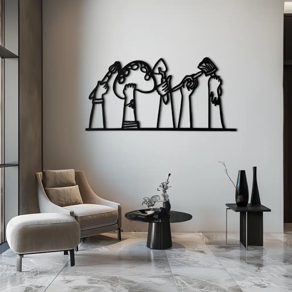 Paint Brushes Metal Wall Art – Creative Studio Decor for Artists and Art Lovers- KAF652 by Enova Art