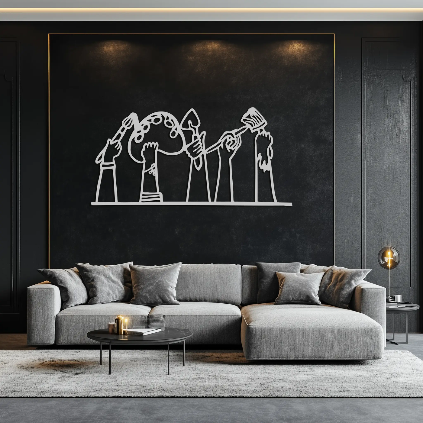 Paint Brushes Metal Wall Art – Creative Studio Decor for Artists and Art Lovers- KAF652 by Enova Art