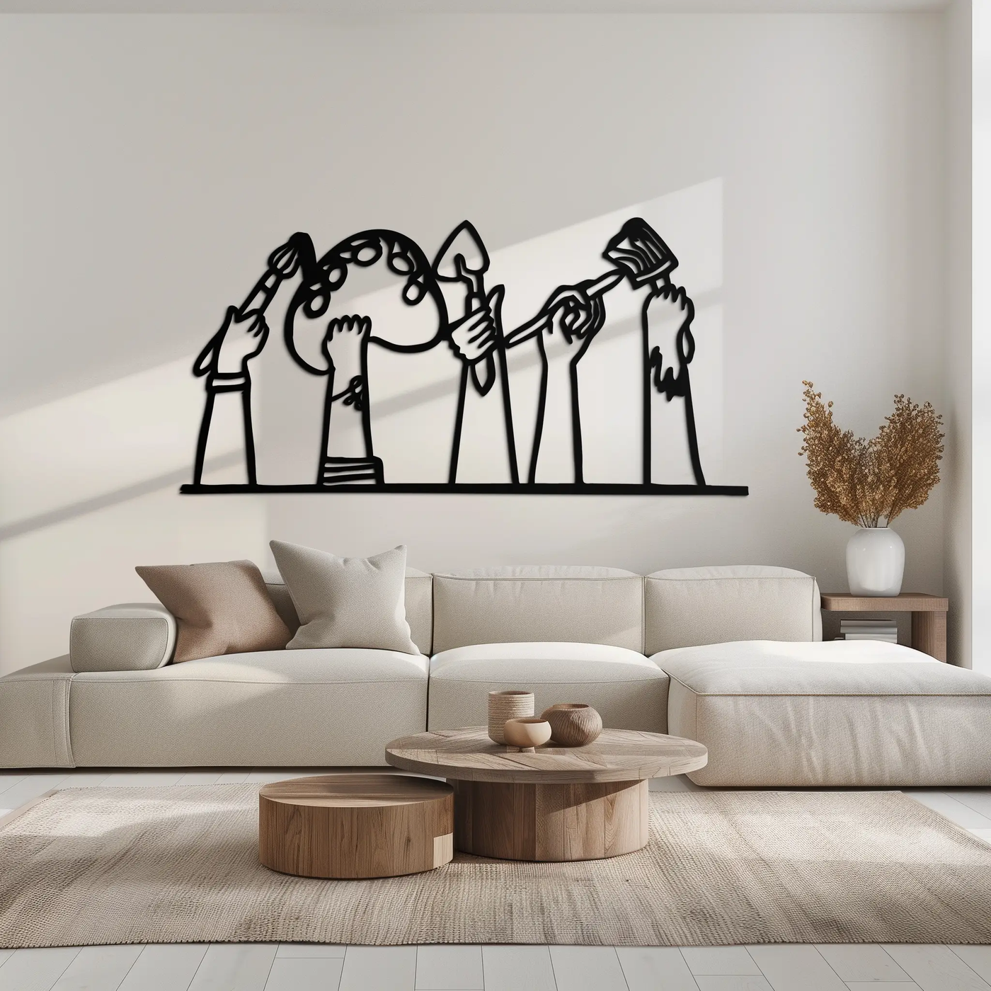 Paint Brushes Metal Wall Art – Creative Studio Decor for Artists and Art Lovers- KAF652 by Enova Art