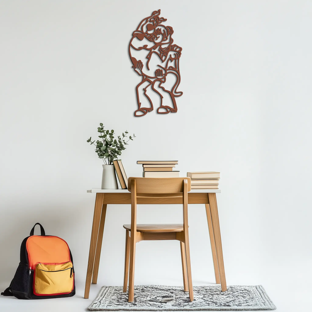 Shaggy Metal Wall Art – Scooby-Doo-Inspired Silhouette for Cartoon Fans- KAF656 by Enova Art