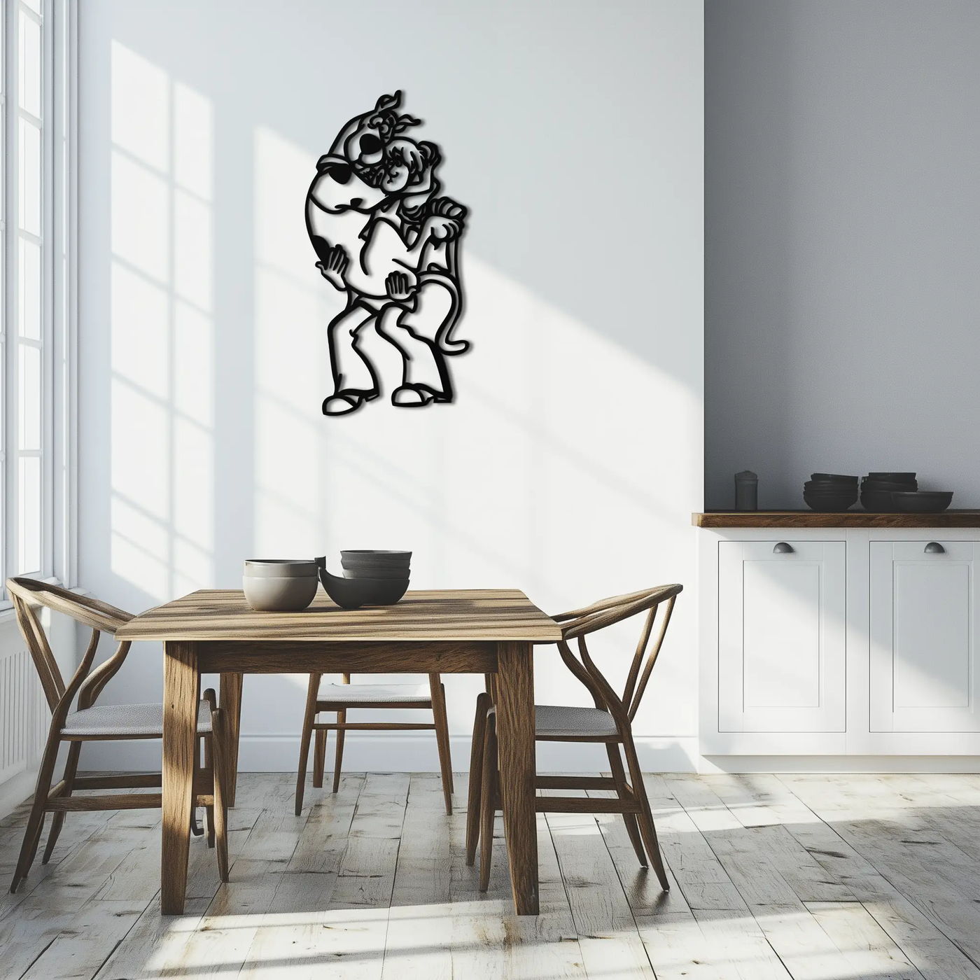 Shaggy Metal Wall Art – Scooby-Doo-Inspired Silhouette for Cartoon Fans- KAF656 by Enova Art