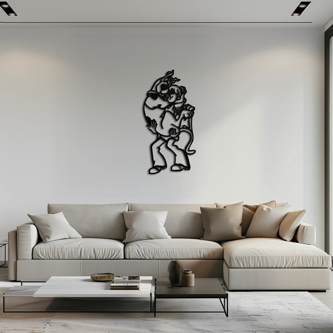 Shaggy Metal Wall Art – Scooby-Doo-Inspired Silhouette for Cartoon Fans- KAF656 by Enova Art