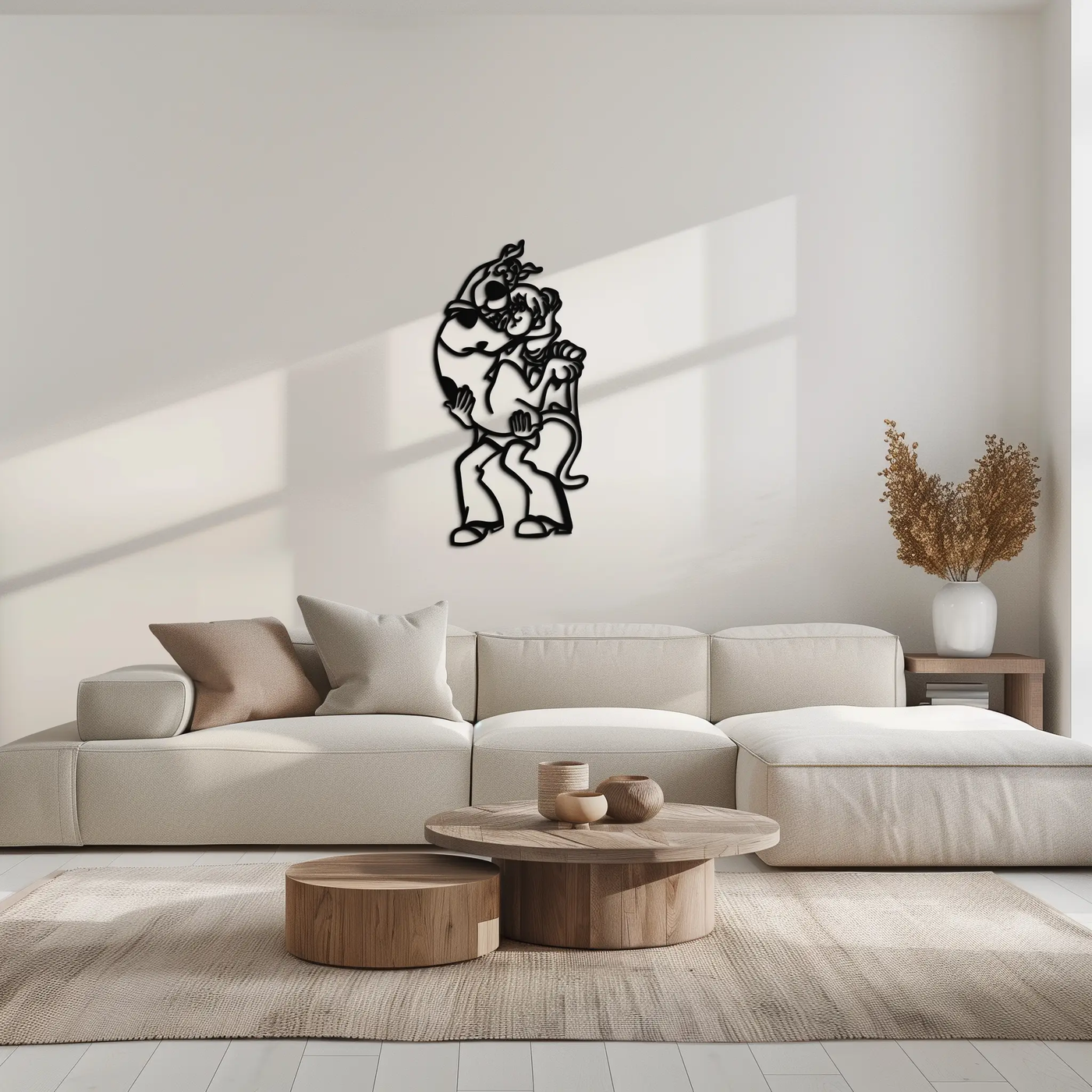 Shaggy Metal Wall Art – Scooby-Doo-Inspired Silhouette for Cartoon Fans- KAF656 by Enova Art