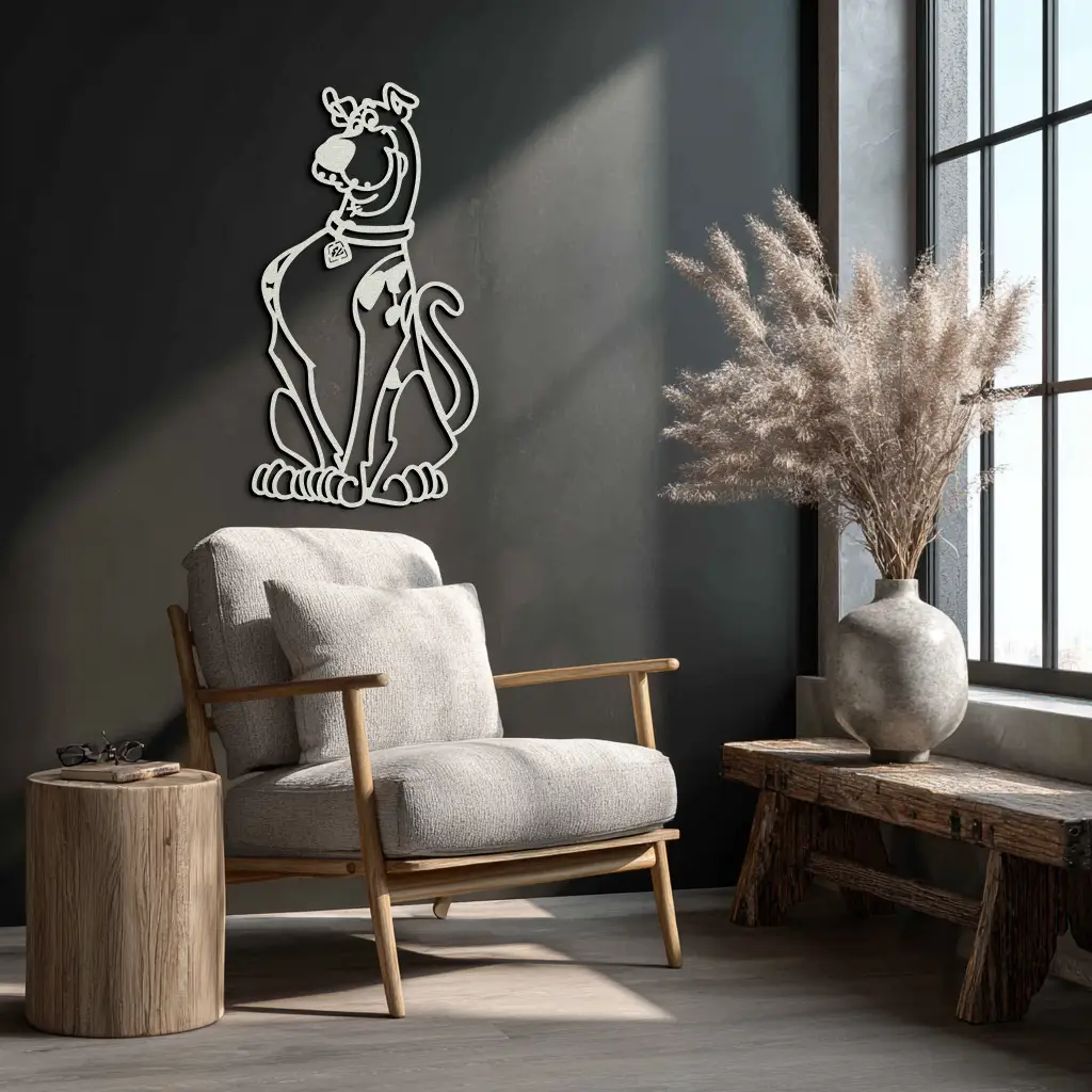 Scooby-Doo Metal Wall Art – Iconic Cartoon Character Silhouette for Fans- KAF657 by Enova Art