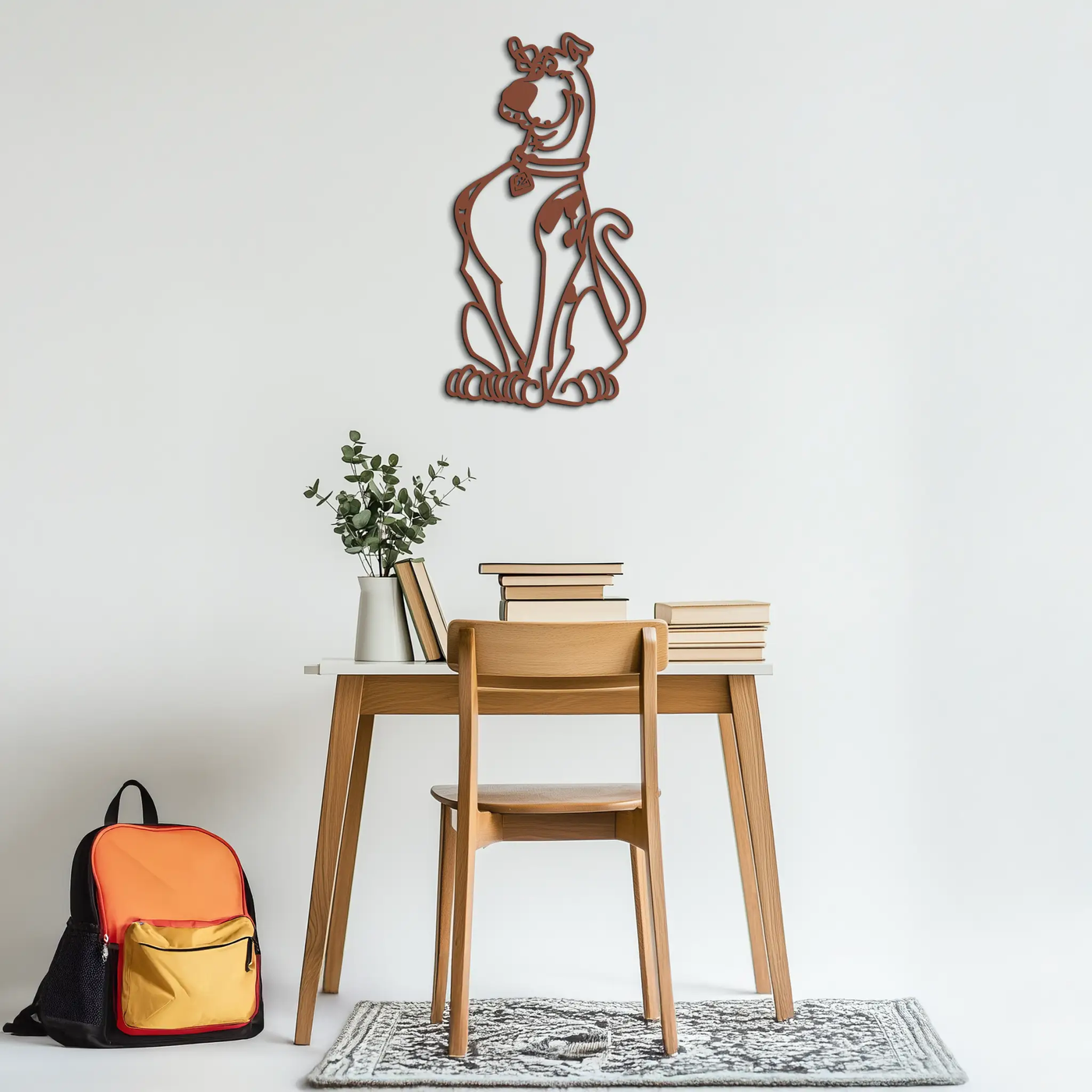 Scooby-Doo Metal Wall Art – Iconic Cartoon Character Silhouette for Fans- KAF657 by Enova Art