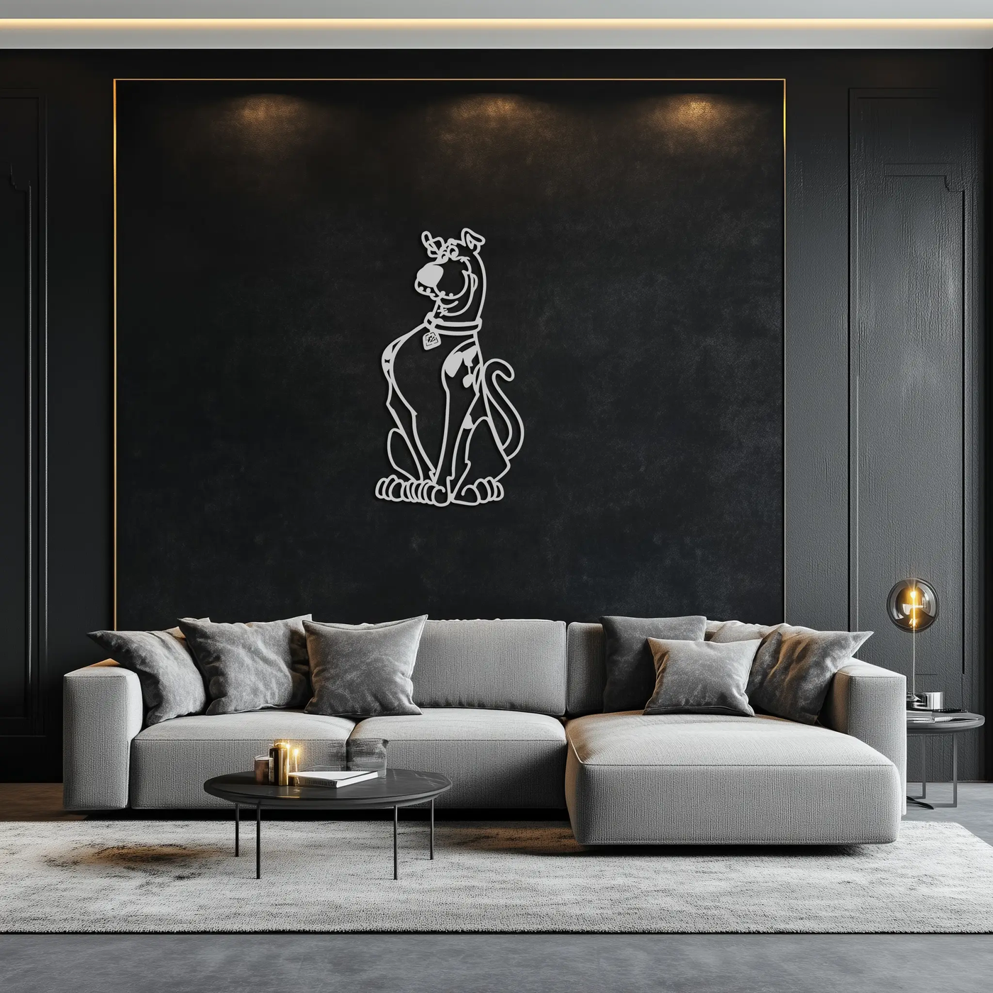 Scooby-Doo Metal Wall Art – Iconic Cartoon Character Silhouette for Fans- KAF657 by Enova Art