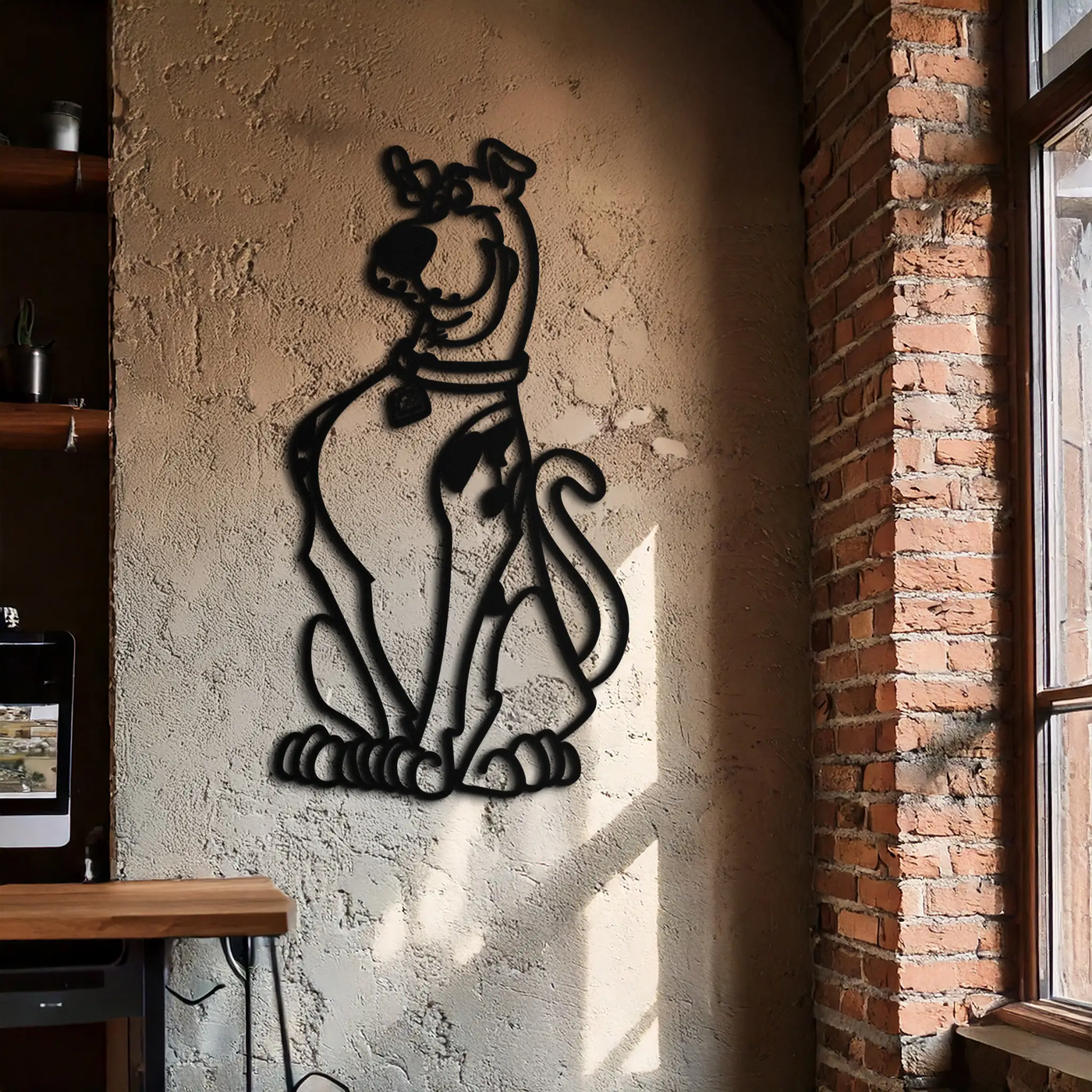 Scooby-Doo Metal Wall Art – Iconic Cartoon Character Silhouette for Fans- KAF657 by Enova Art