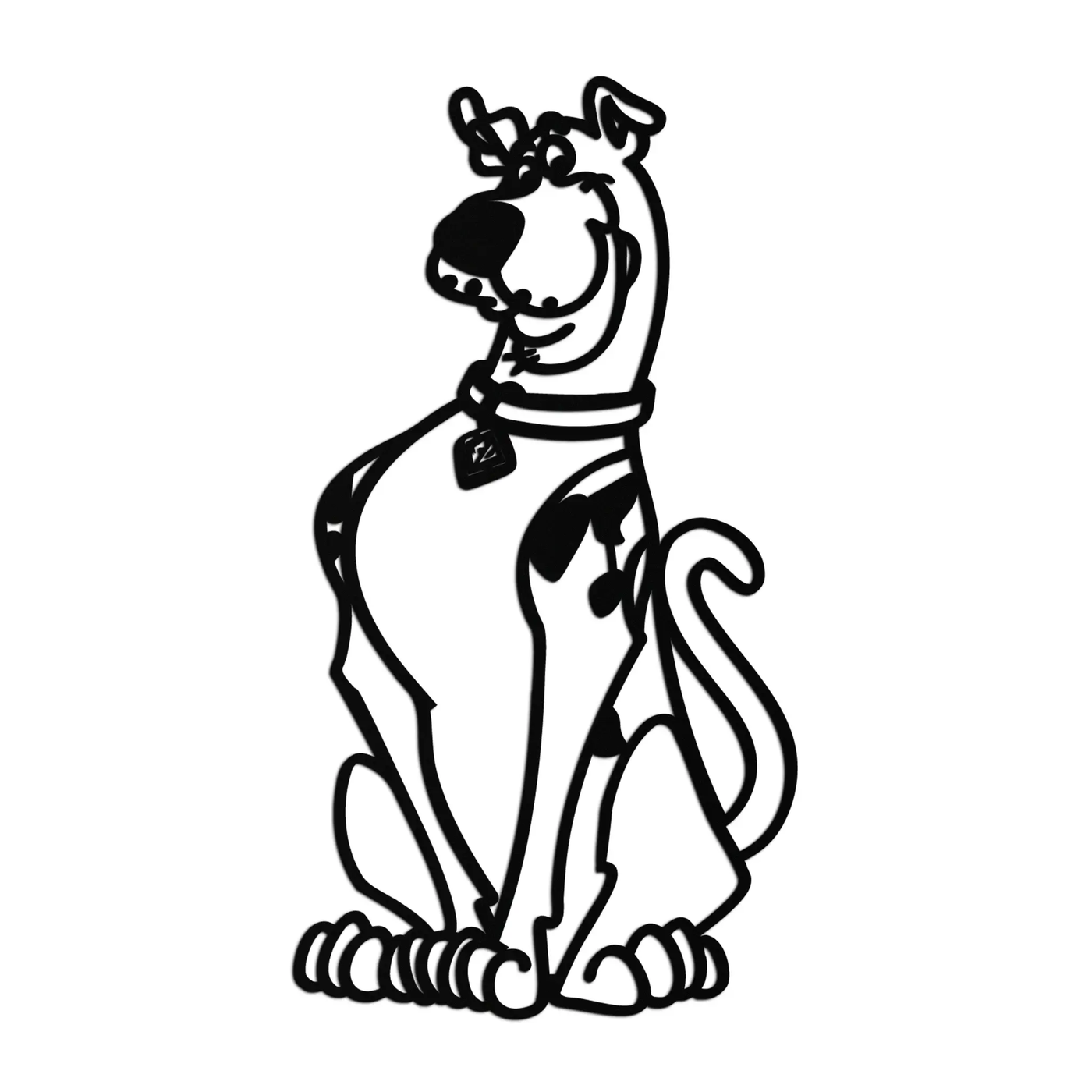 Scooby-Doo Metal Wall Art – Iconic Cartoon Character Silhouette for Fans- KAF657 by Enova Art