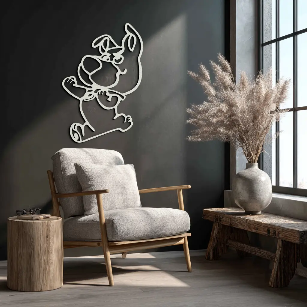 Scrappy-Doo Metal Wall Art – Playful Cartoon Character Silhouette for Fans- KAF658 by Enova Art