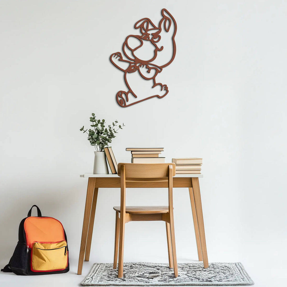 Scrappy-Doo Metal Wall Art – Playful Cartoon Character Silhouette for Fans- KAF658 by Enova Art