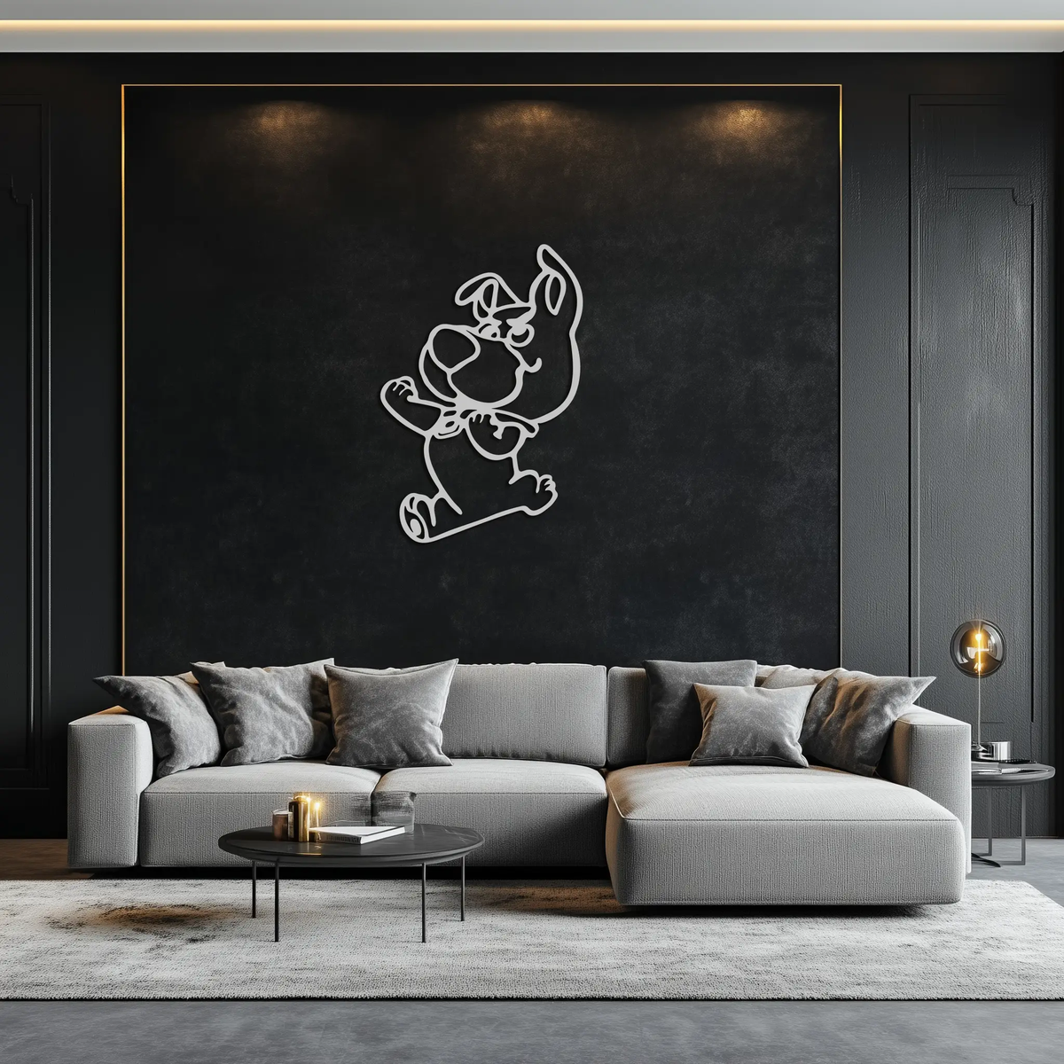 Scrappy-Doo Metal Wall Art – Playful Cartoon Character Silhouette for Fans- KAF658 by Enova Art