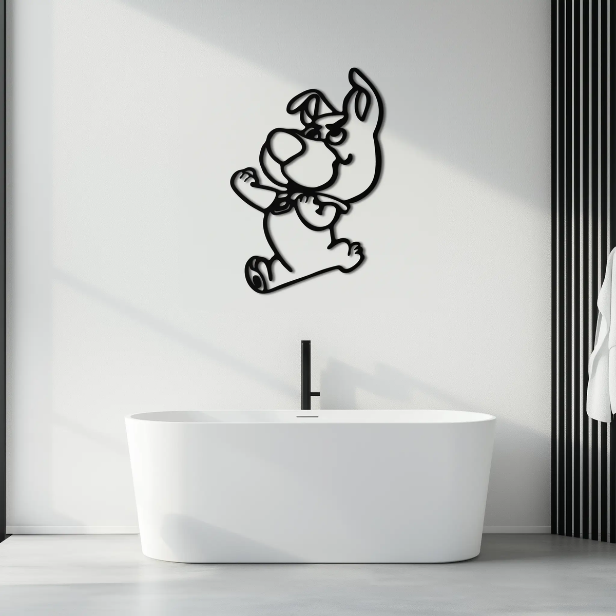 Scrappy-Doo Metal Wall Art – Playful Cartoon Character Silhouette for Fans- KAF658 by Enova Art
