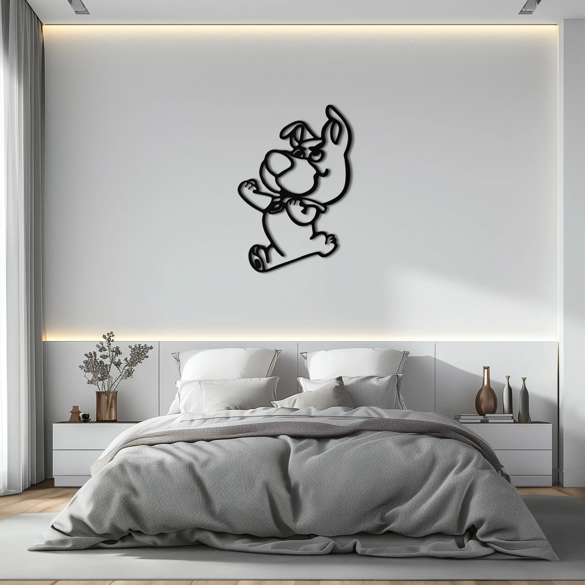 Scrappy-Doo Metal Wall Art – Playful Cartoon Character Silhouette for Fans- KAF658 by Enova Art