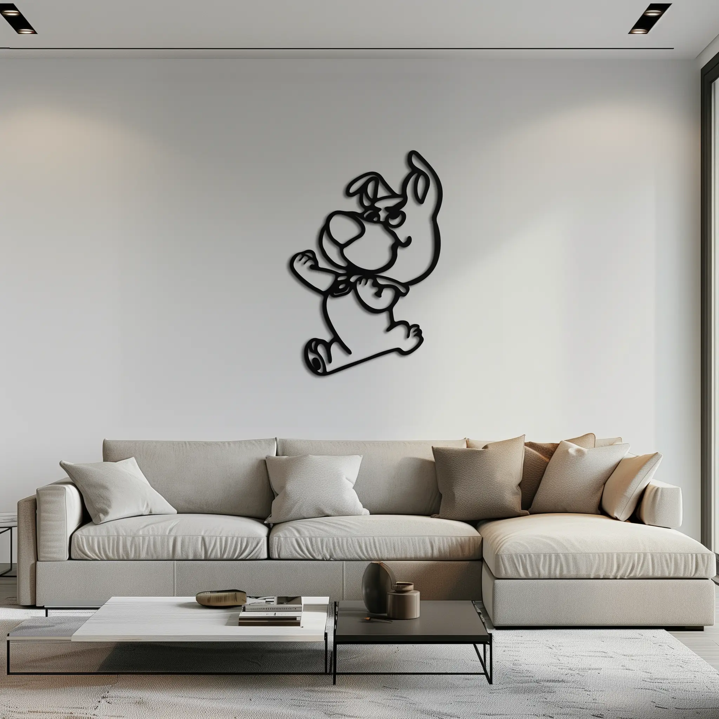 Scrappy-Doo Metal Wall Art – Playful Cartoon Character Silhouette for Fans- KAF658 by Enova Art
