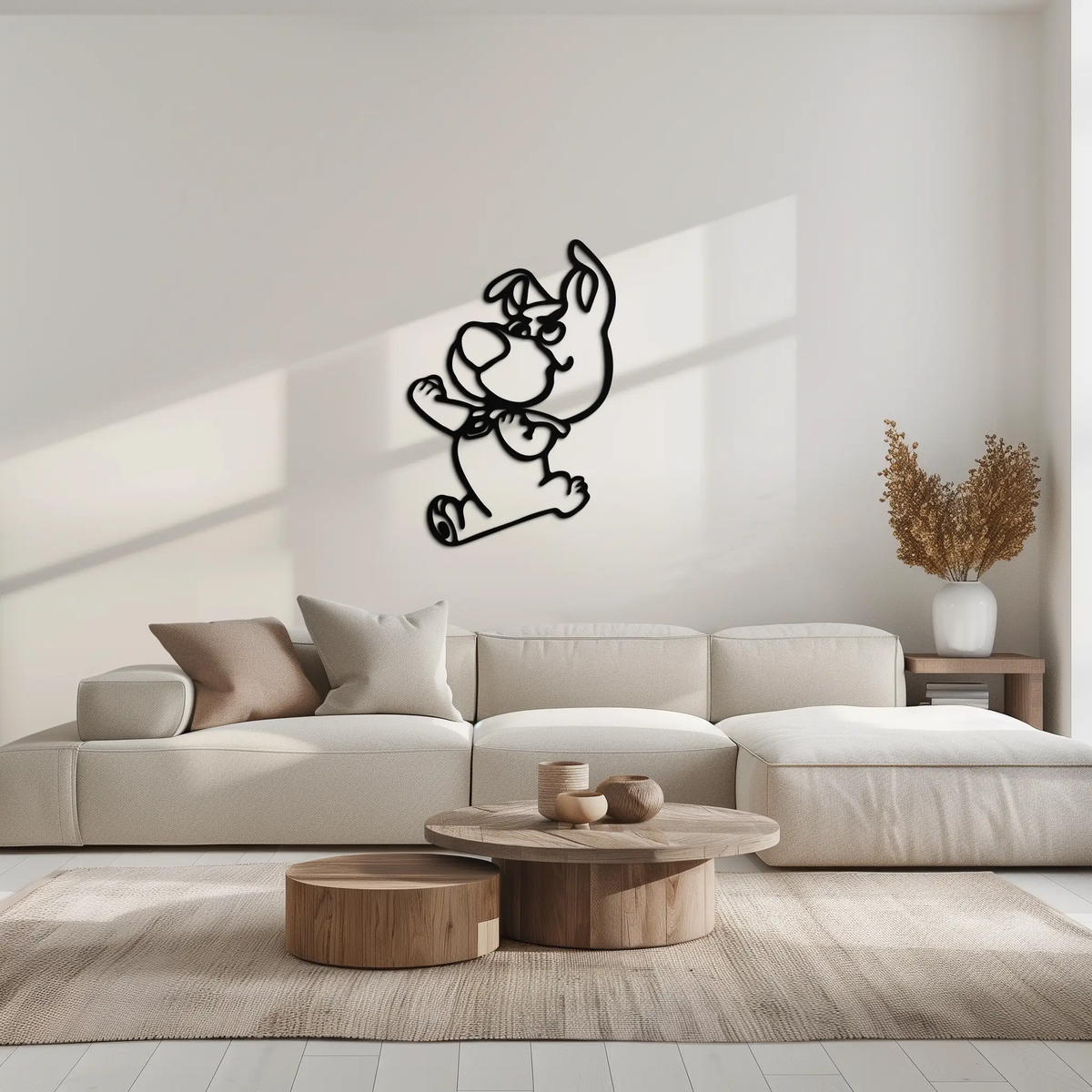 Scrappy-Doo Metal Wall Art – Playful Cartoon Character Silhouette for Fans- KAF658 by Enova Art