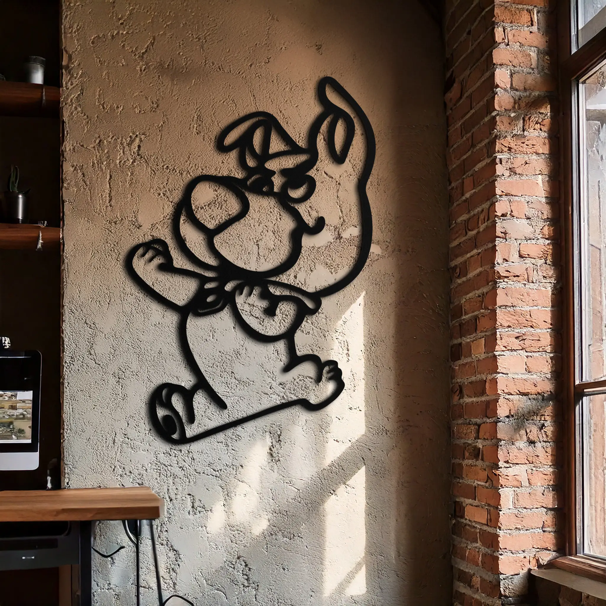 Scrappy-Doo Metal Wall Art – Playful Cartoon Character Silhouette for Fans- KAF658 by Enova Art