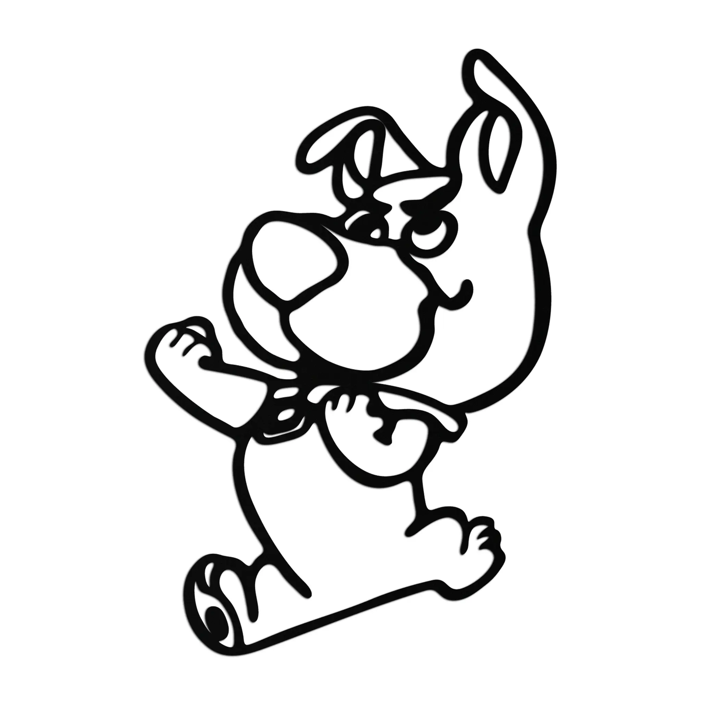 Scrappy-Doo Metal Wall Art – Playful Cartoon Character Silhouette for Fans- KAF658 by Enova Art
