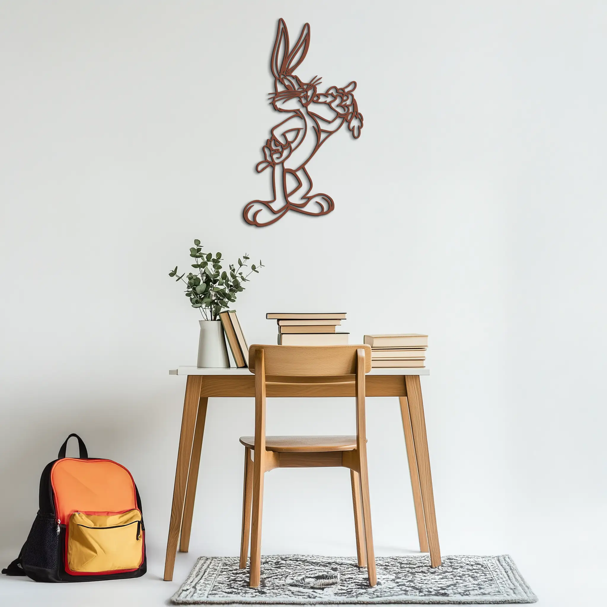 Bugs Bunny Metal Wall Art – Iconic Cartoon Character Silhouette for Fans- KAF660 by Enova Art