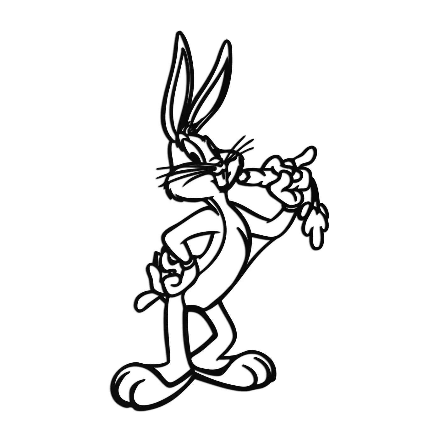 Bugs Bunny Metal Wall Art – Iconic Cartoon Character Silhouette for Fans- KAF660 by Enova Art