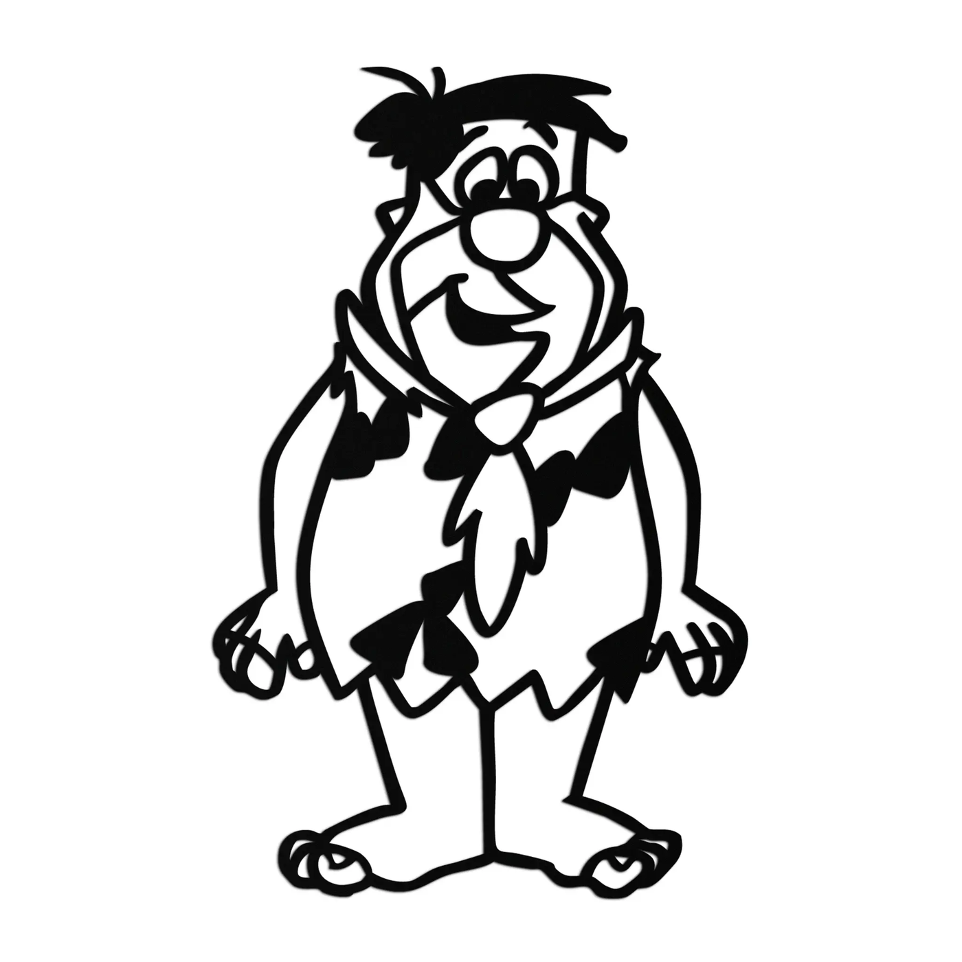 Fred Flintstone Metal Wall Art – Iconic Cartoon Character Silhouette for Fans- KAF662 by Enova Art
