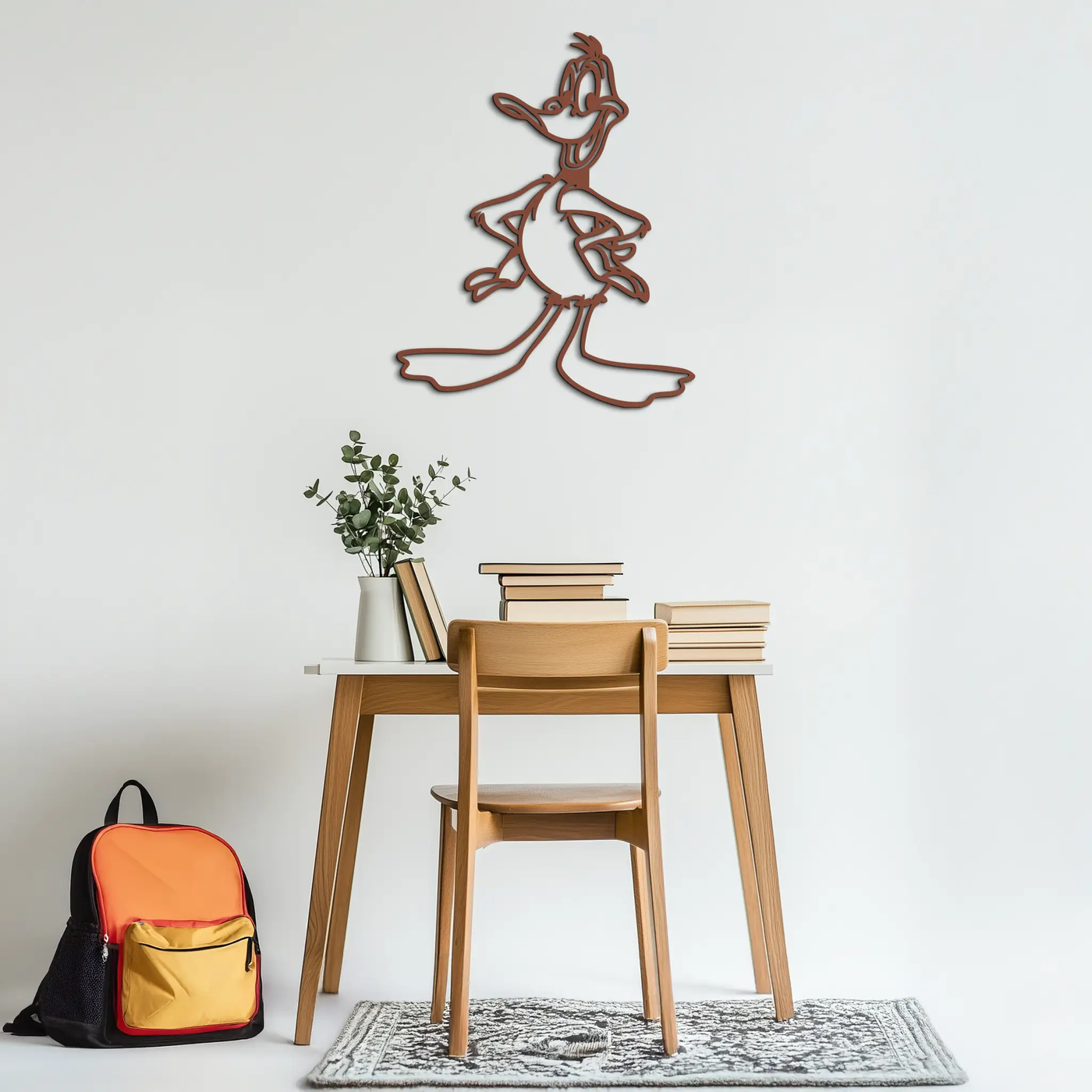 Daffy Duck Metal Wall Art – Classic Cartoon Character Silhouette for Fans- KAF663 by Enova Art