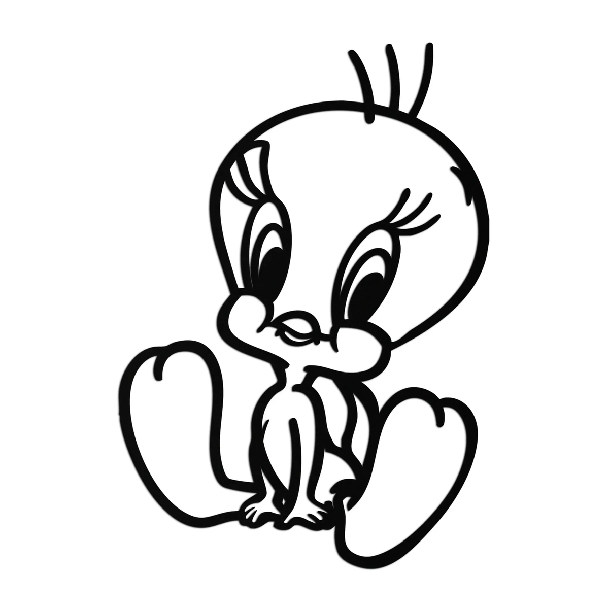 Tweety Bird Metal Wall Art – Classic Cartoon Character Silhouette for Fans- KAF666 by Enova Art