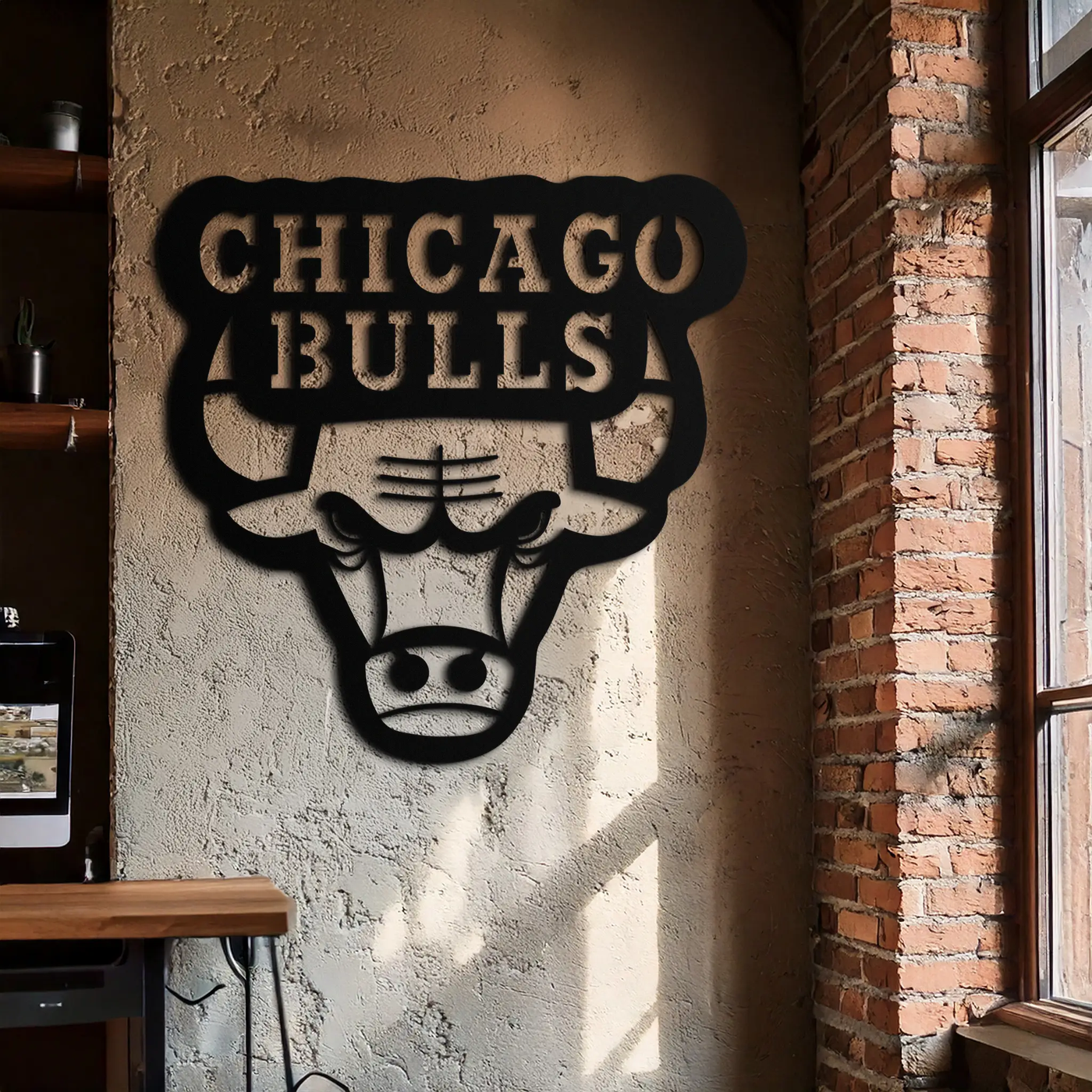 Chicago Bulls Logo Metal Wall Art – Iconic NBA Team Emblem for Sports Fans- KAF672 by Enova Art