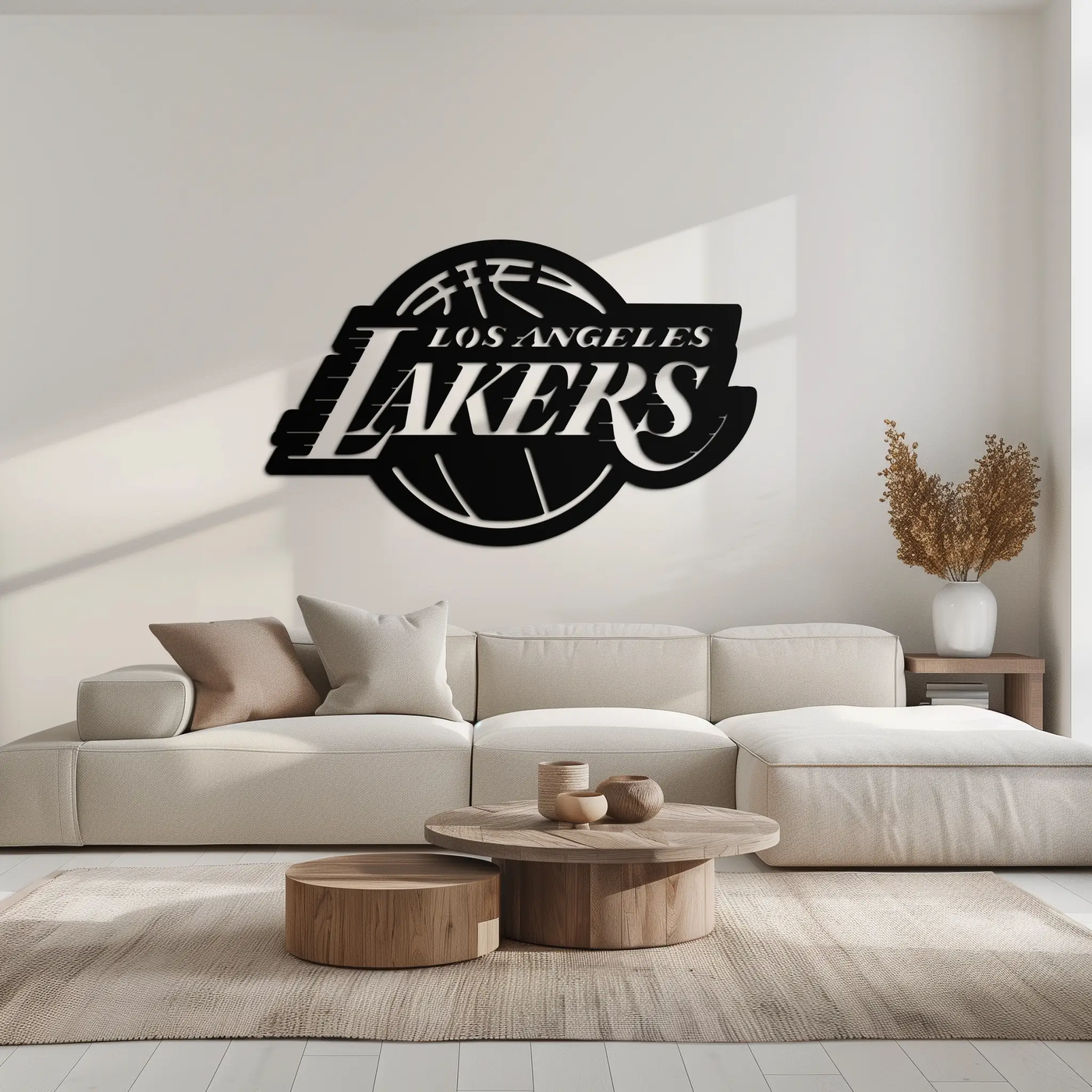 Los Angeles Lakers Logo Metal Wall Art – Iconic Basketball Team Silhouette Decor- KAF674 by Enova Art