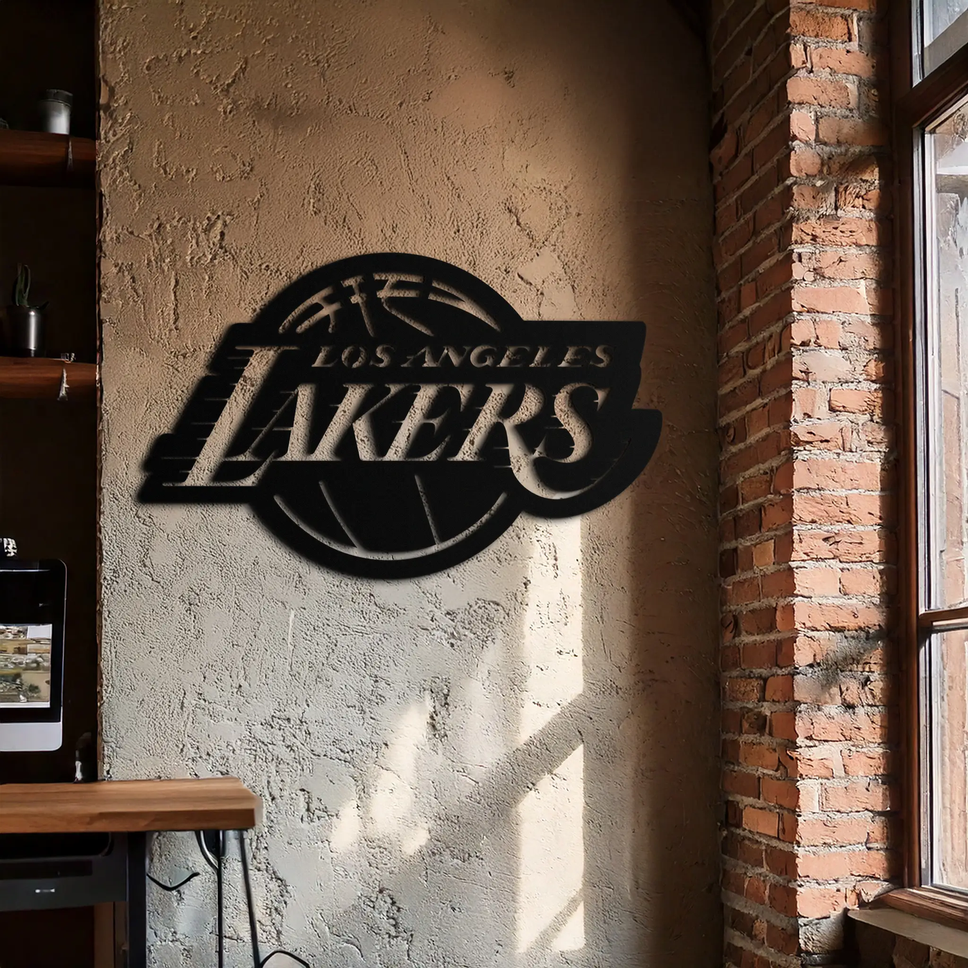 Los Angeles Lakers Logo Metal Wall Art – Iconic Basketball Team Silhouette Decor- KAF674 by Enova Art