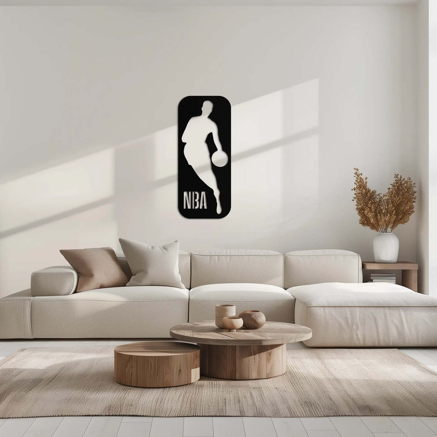 NBA Basketball Player Silhouette Metal Wall Art – Iconic Sports Decor for Game Rooms- KAF676 by Enova Art