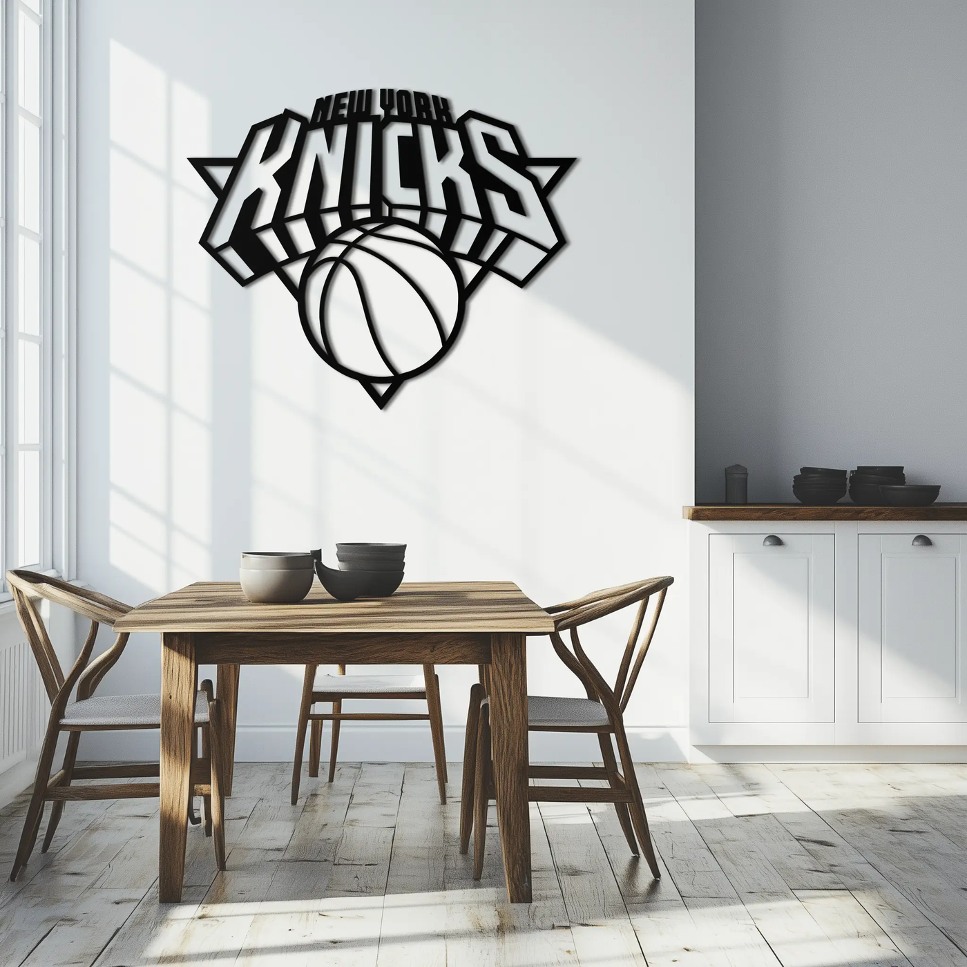 New York Knicks Basketball Logo Metal Wall Art – Bold Sports-Inspired Home Decor- KAF677 by Enova Art