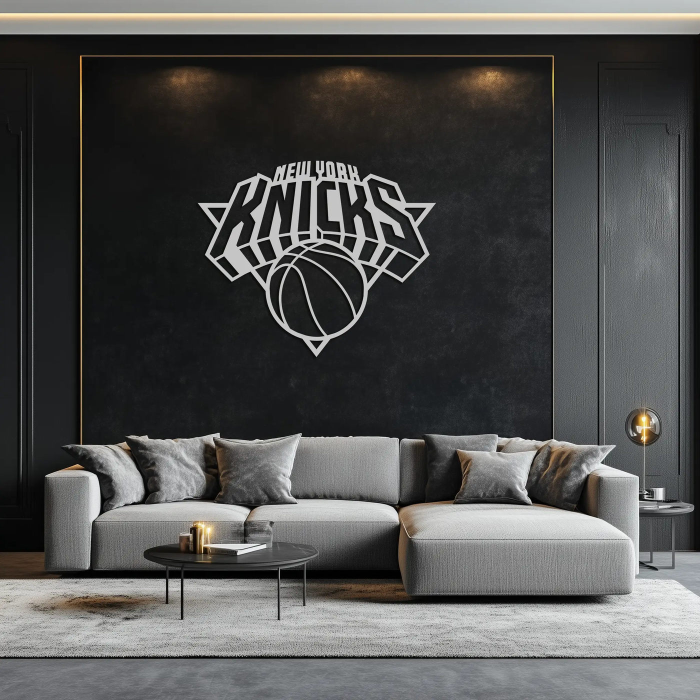 New York Knicks Basketball Logo Metal Wall Art – Bold Sports-Inspired Home Decor- KAF677 by Enova Art