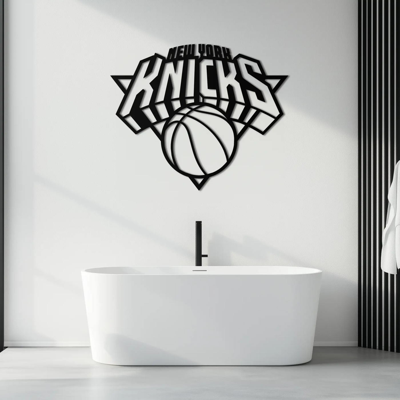 New York Knicks Basketball Logo Metal Wall Art – Bold Sports-Inspired Home Decor- KAF677 by Enova Art