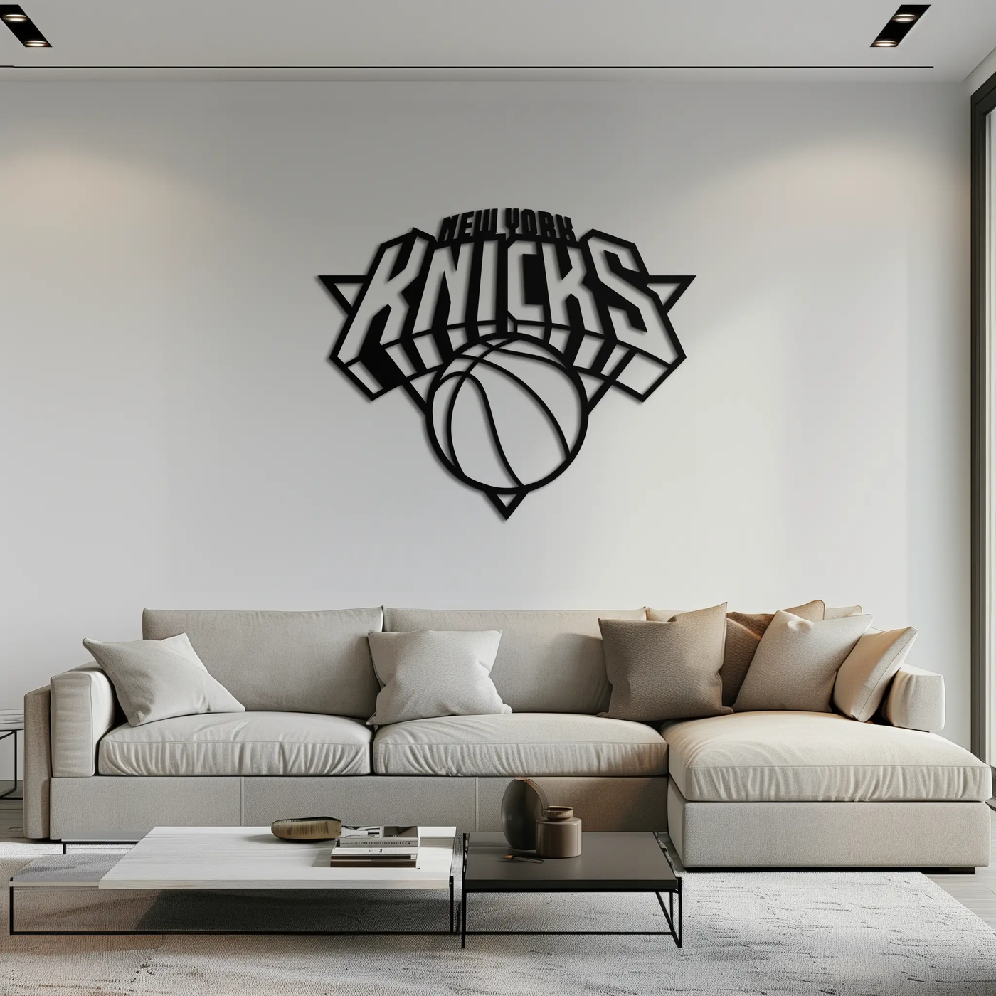 New York Knicks Basketball Logo Metal Wall Art – Bold Sports-Inspired Home Decor- KAF677 by Enova Art