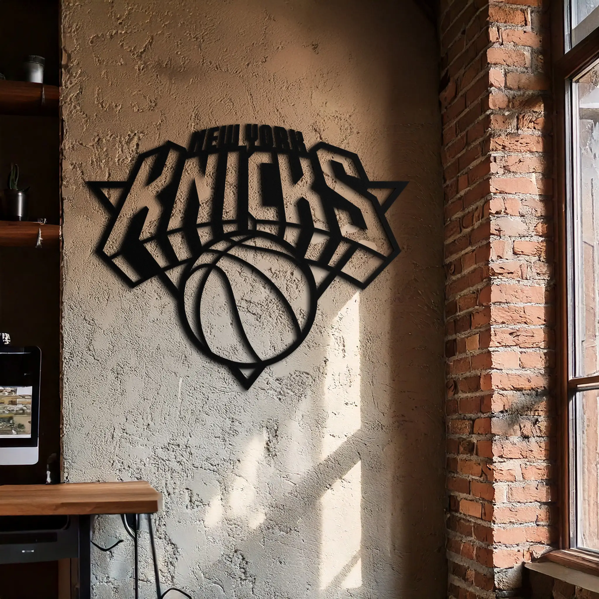 New York Knicks Basketball Logo Metal Wall Art – Bold Sports-Inspired Home Decor- KAF677 by Enova Art