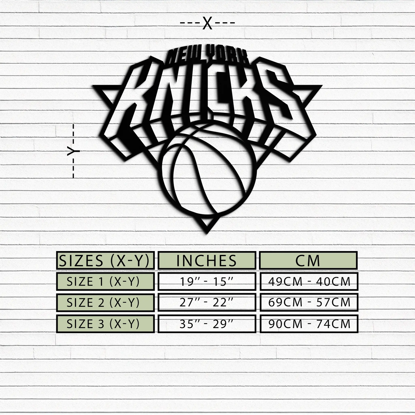 New York Knicks Basketball Logo Metal Wall Art – Bold Sports-Inspired Home Decor- KAF677 by Enova Art