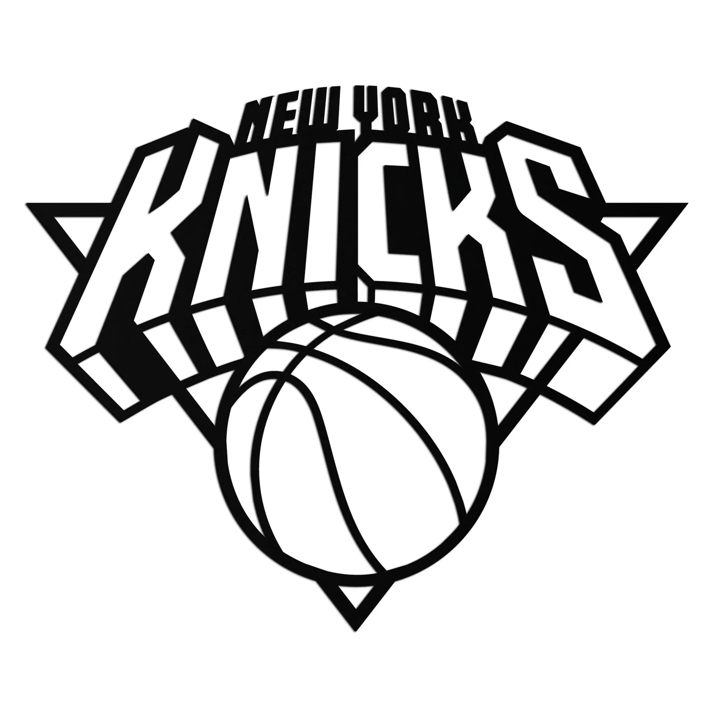 New York Knicks Basketball Logo Metal Wall Art – Bold Sports-Inspired Home Decor- KAF677 by Enova Art