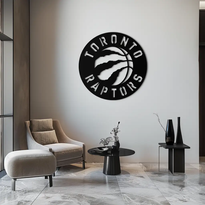 Toronto Raptors Logo Metal Wall Art – Bold Basketball Emblem for Sports Fans- KAF678 by Enova Art