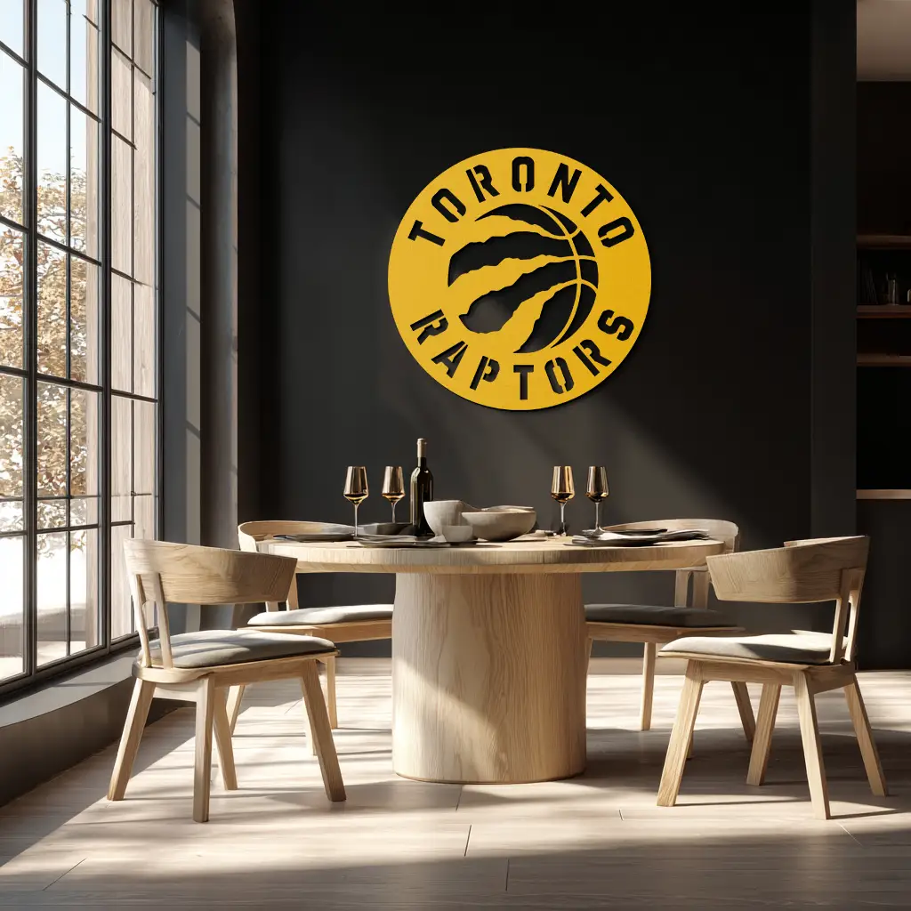 Toronto Raptors Logo Metal Wall Art – Bold Basketball Emblem for Sports Fans- KAF678 by Enova Art