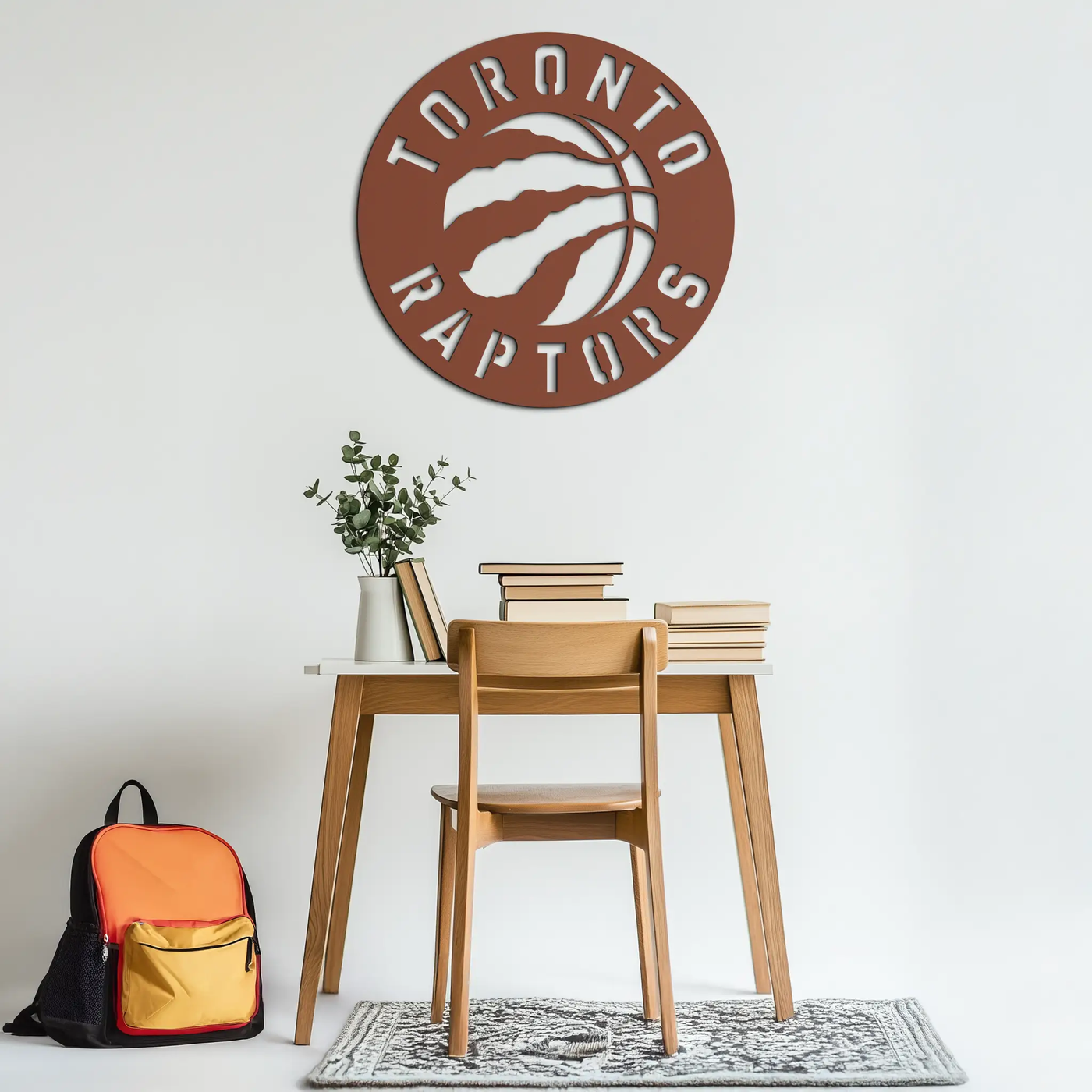 Toronto Raptors Logo Metal Wall Art – Bold Basketball Emblem for Sports Fans- KAF678 by Enova Art