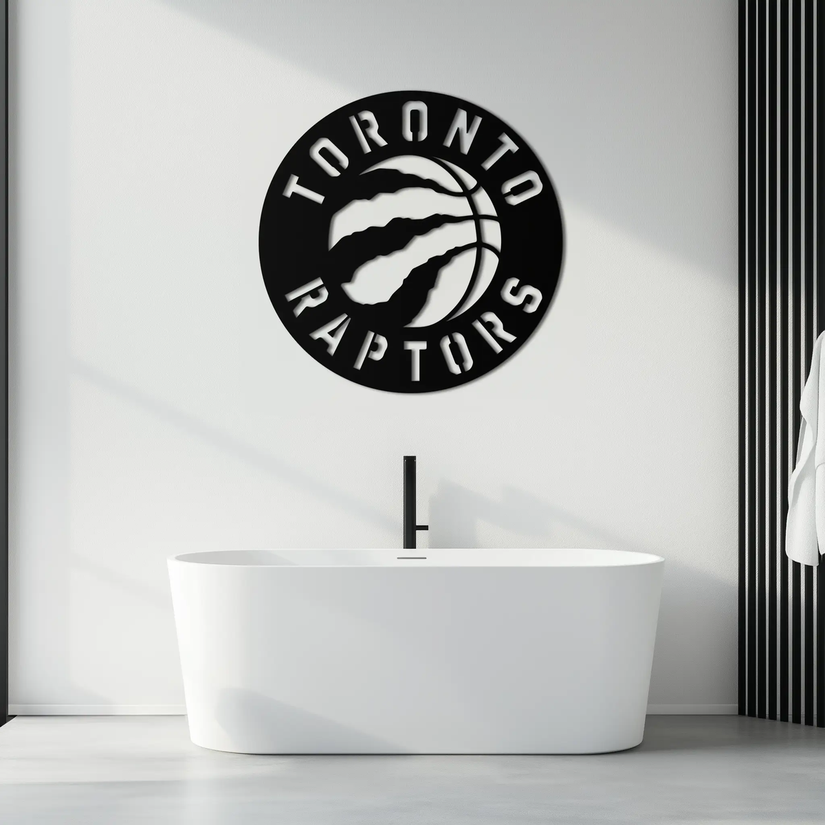 Toronto Raptors Logo Metal Wall Art – Bold Basketball Emblem for Sports Fans- KAF678 by Enova Art