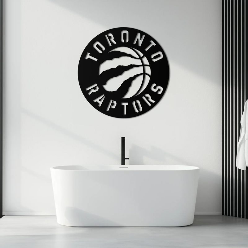 Toronto Raptors Logo Metal Wall Art – Bold Basketball Emblem for Sports Fans- KAF678 by Enova Art