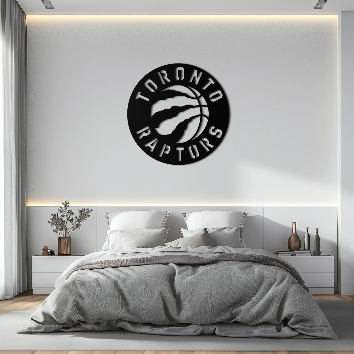 Toronto Raptors Logo Metal Wall Art – Bold Basketball Emblem for Sports Fans- KAF678 by Enova Art