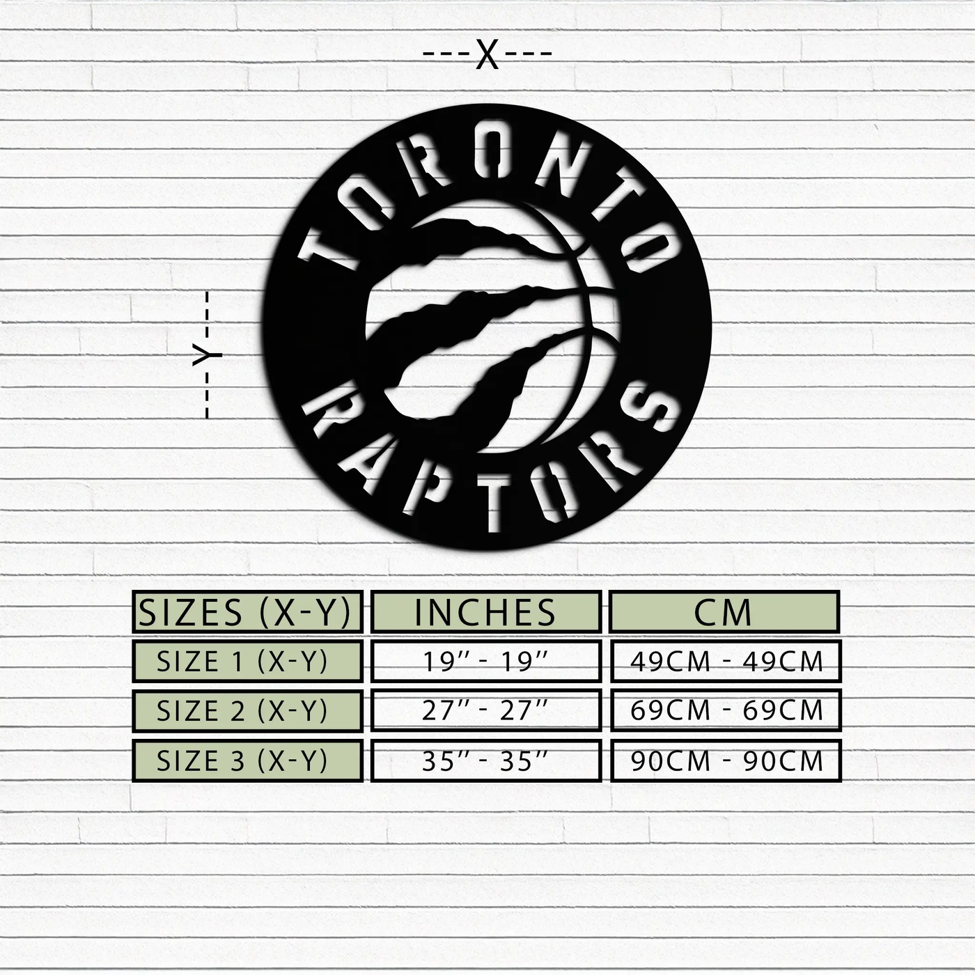 Toronto Raptors Logo Metal Wall Art – Bold Basketball Emblem for Sports Fans- KAF678 by Enova Art