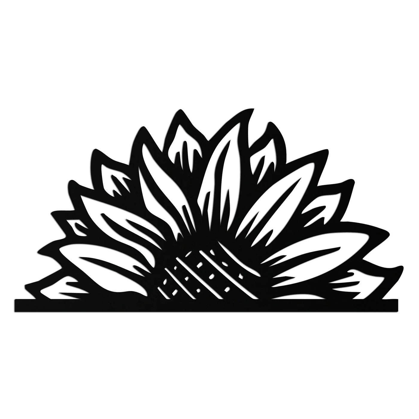Half Sunflower Metal Wall Art – Nature-Inspired Floral Silhouette for Bright Interiors- KAF696 by Enova Art